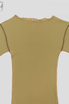 BASERANGE Ribbed Long Sleeve Top T-shirt TTVL Collection France BAS-TTVL-RB-AU23-HUILV Gray Green
